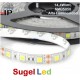 Tira LED 5 mts Flexible 72W 300 Led SMD 5050 IP54 Blanco Cálido Alta Luminosidad